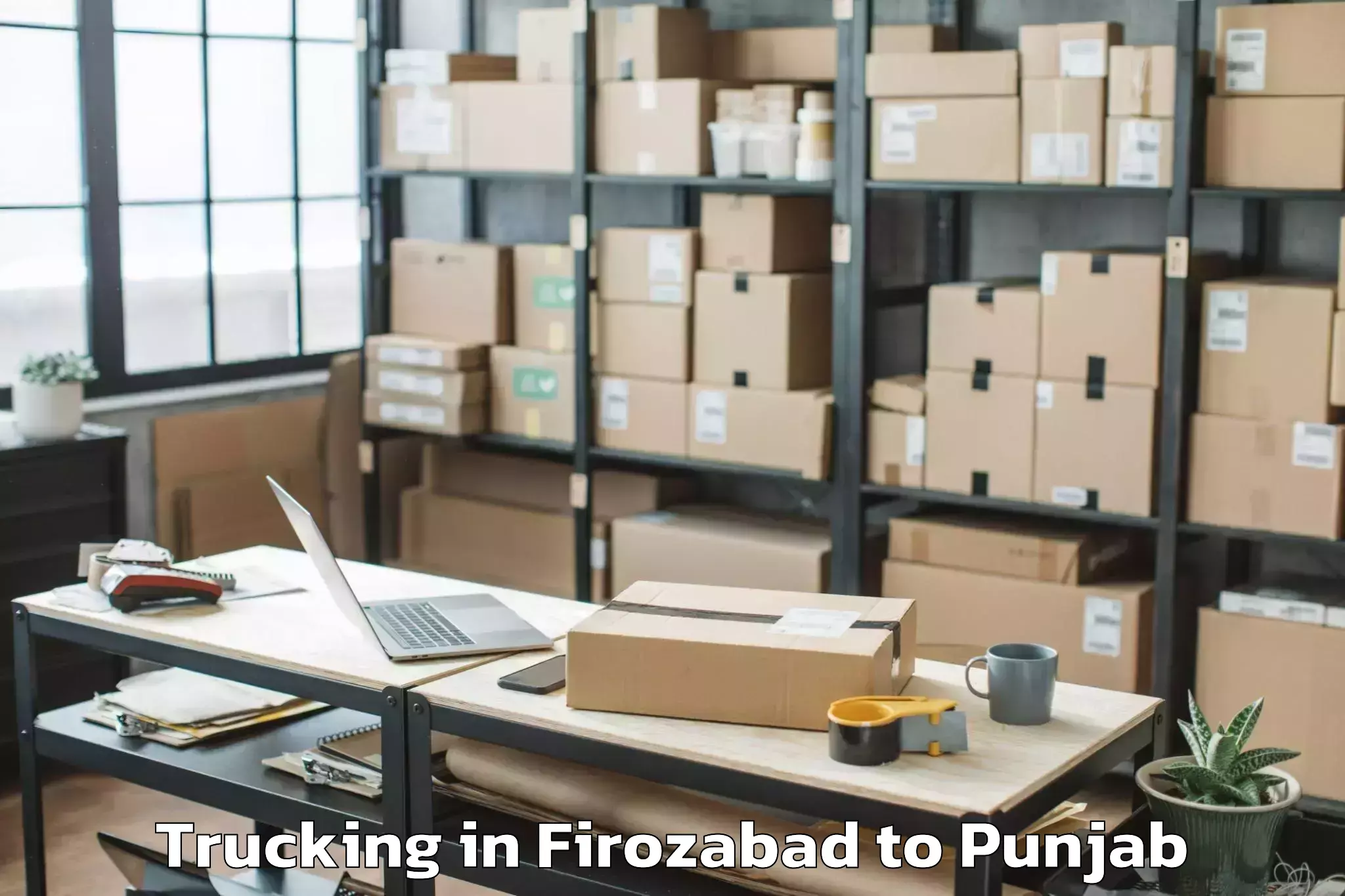 Book Firozabad to Begowal Trucking